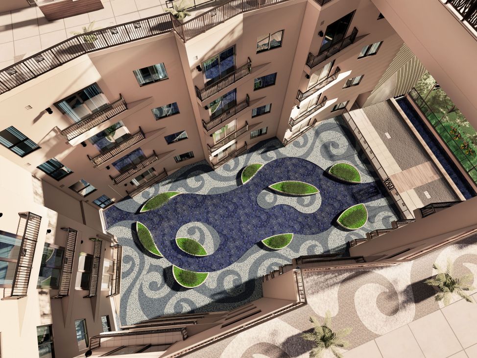Courtyard, Aerial View (Developer's conceptual rendering)