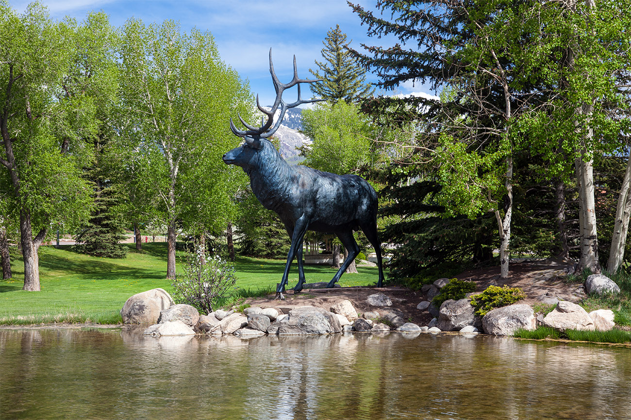 Elk statue in Steamboat Springs, Colorado