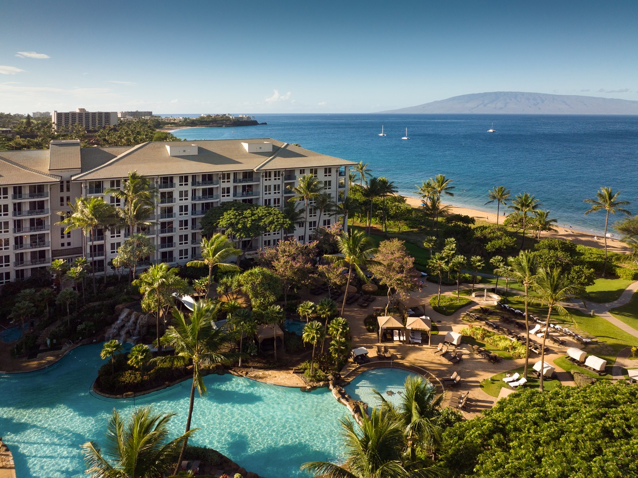 The Westin Kā‘anapali Ocean Resort Villas viewed from above.