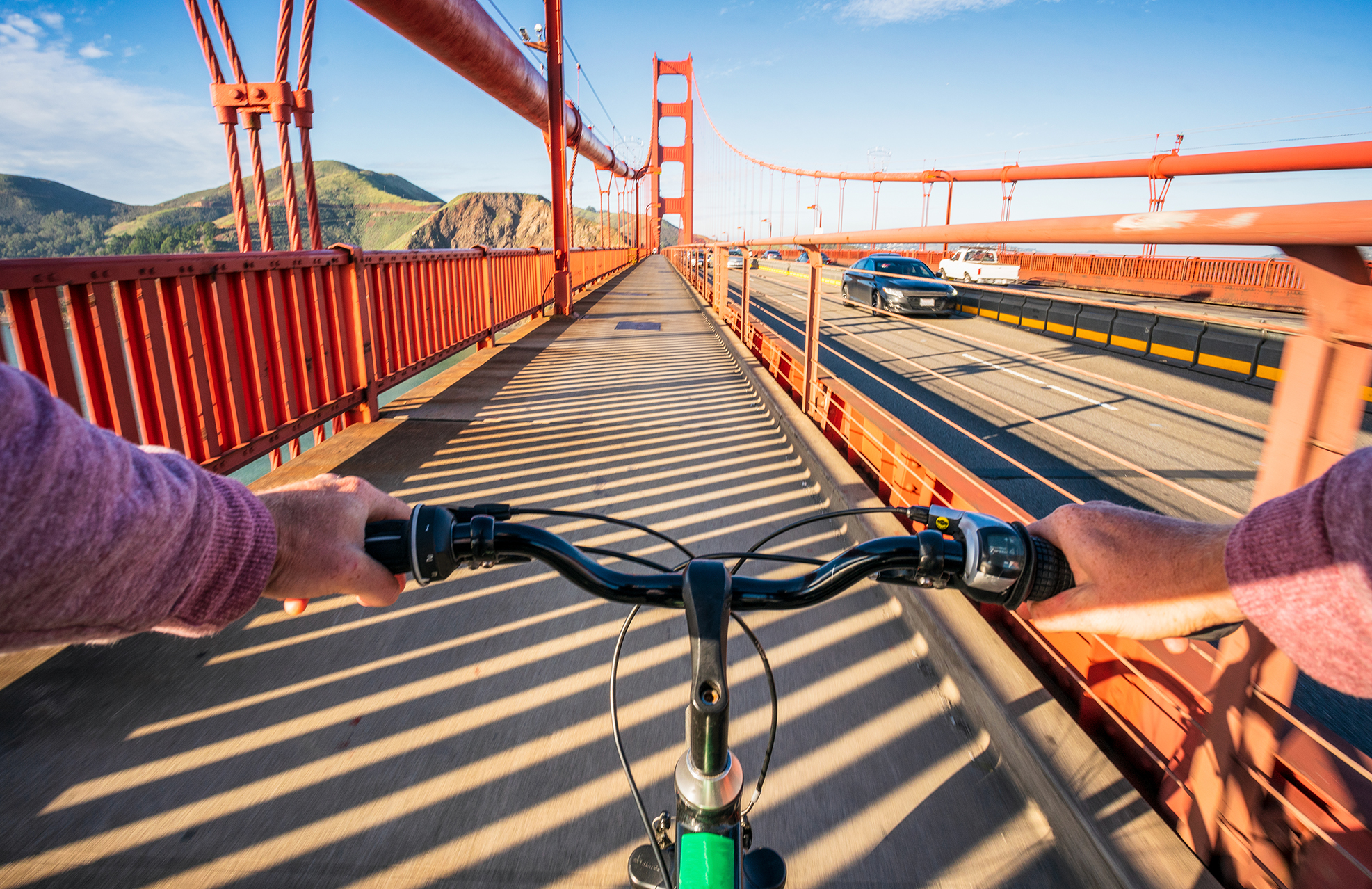 The Golden Gate Bridge bike path